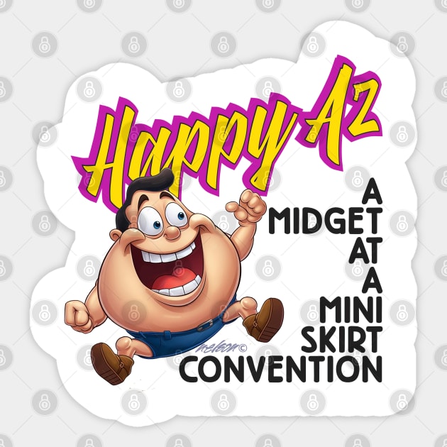 Happy Midget Sticker by Billygoat Hollow